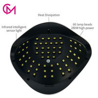 Promotion : Lampe UV LED SUNX11MAX 280W 66 LED avec capteur intelligent, séchoir à ongles UV professionnel portable pour vernis gel, idéal pour salon de manucure