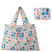 Sac fourre-tout pliable personnalisable en Ripstop, réutilisable, en polyester et nylon, pour le shopping