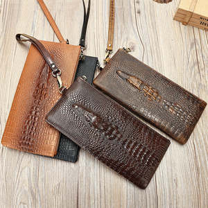 Genuine Leather Long <b>Wallet</b> <b>Men</b> Slim Clutch Purse with Wristlet Checkbook Cash <b>Credit</b> <b>Card</b> Holder <b>Wallet</b> Purse for <b>Men</b> - Product Image 2