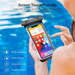 Tenchen Chất Lượng Cao Không Thấm Nước Túi PVC Điện Thoại Di Động Trường Hợp Rõ Ràng Pouch Phổ Dây Buộc Không Thấm Nước Điện Thoại Di Động Túi - Product Image 2