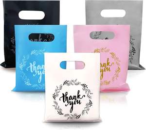 Bolsas de Plástico de Agradecimiento para Mercancía, Bolsas de Regalo para Fiestas, Dulces y Galletas con Asa Troquelada para Fiestas de Cumpleaños, Baby Shower y Bodas - Product Image 1