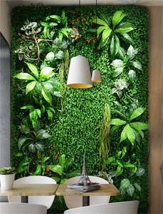 Estera de cobertura de madera de boj artificial, paneles de <span class=keywords><strong>pared</strong></span> verdes verticales para paisajismo, <span class=keywords><strong>Pared</strong></span> De follaje Verde Para Tu Fondo - Product Image 2