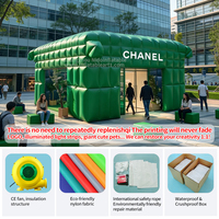 Tragbares Green Square Zelt Großer Sonnenschutz Messestand Outdoor Camping Party Air Model Werbung Schlauchboote