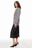 OEM Blazer personnalisé à revers cranté et manches longues pied-de-poule à double boutonnage Vestes de travail formelles pour femmes de bureau et de carrière