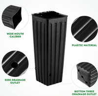 Mini arbre moderne en PE noir moulé par soufflage, pot suspendu pour jardin et usage domestique, vente en gros
