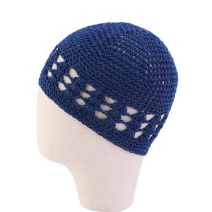 قبعة أطفال من القطن الكوفي للبيع بالجملة قبعة كلاسيكية كروشيه مصنوعة يدويًا من الكروشيه للفتيات قبعات أطفال - Product Image 4