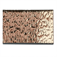Carrelage mural moderne en verre de couleur lave cuivre 6 mm 75x300 mm Convient pour la salle de bain et la cuisine