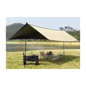 Lona de rede de acampamento ultraleve para sobrevivência ao ar livre, rede ripstop para mosca e chuva