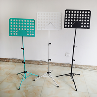 Support de partitions pliable portable, réglable en hauteur, robuste, pour la pratique et les performances de guitare, violon, piano