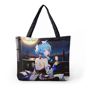 Venta al por mayor grande personalizado Anime <span class=keywords><strong>Genshin</strong></span> impacto impresión bolsa de compras logotipo impreso personalizado diseño propio con cremallera - Product Image 4