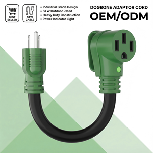 Linsheng Hochleistungs-STW 30A 50A-110V NEMA 5-15P auf 14-50R Dogbone ETL-zertifiziertes 10/3 RV-Verlängerungskabel 1,5 Fuß - Product Image 1