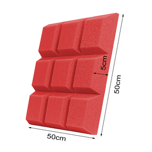 Ventes directes d'usine ignifuge haute densité pas cher 50*50 grille forme mousse acoustique insonorisée mur mousse NRC 80% pour - Product Image 4