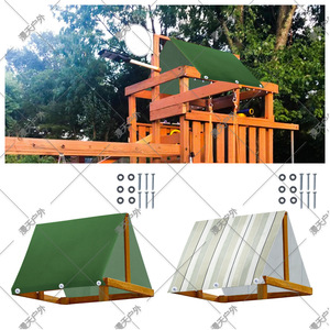 Outdoor Sunshade <b>Canopy</b> For Children Playground Wood Frame Polyester Waterproof Single <b>Tent</b> Heat Insulation Dustproof Cover - Product Image 1