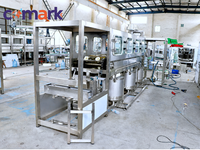 Ligne de production de remplissage d'eau de 5 gallons 150BPH-2000BPH, machine de lavage, remplissage et bouchage de barils pour usine d'eau potable en bouteille