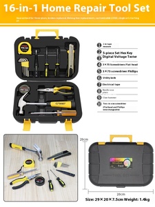 Red hộ gia đình phần cứng Hướng dẫn sử dụng công cụ sửa chữa thiết lập đầy đủ với OEM trường hợp tay-điện nguồn bán buôn Quà Tặng Công cụ kết hợp Kit - Product Image 6