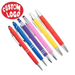Stylo à bille en métal doré de luxe, gravé avec un logo personnalisé en plastique - Product Image 1