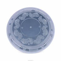 Conteneur alimentaire à emporter en PP de 3500 ml avec couvercle - Boîte de restauration ronde anti-effraction - Jetable, étanche, sans BPA, recyclable