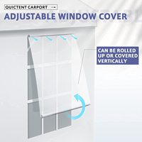 Tente robuste en PVC Oxford imperméable et résistante aux UV 10x20FT (3x9M) pour événements extérieurs, salons professionnels, abri de voiture, blanche avec parois latérales