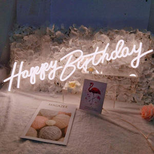 Insegna Luminosa a LED con Lettere in Acrilico, Decorazioni per Feste, <span class=keywords><strong>Buon</strong></span> <span class=keywords><strong>Compleanno</strong></span>, Insegna Luminosa Personalizzata - Product Image 1