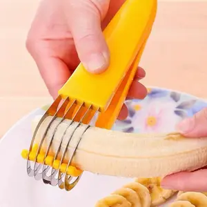 Edelstahl geschnitten Schinken Wurst Bananen schneider Gurken messer Salat Slice Tools Küchen helfer Gemüse Obst Sharp Slicer