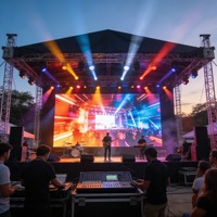 Pantalla LED de Alquiler Prevision P3.9 P2.6 P2.9 para Interiores y Exteriores, Conexión Fija, Resistente al Agua, Panel de 500x500mm, para Fondo de Escenario