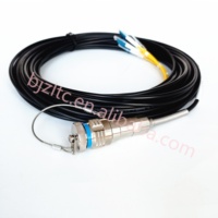 Konektor melingkar standar seri ZLTC D38999 4core soket perakitan kabel serat optik