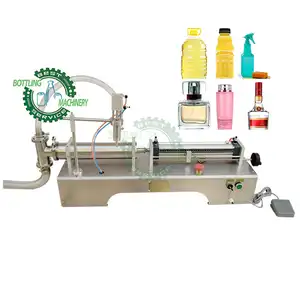 Semi auto butter soy sauce vinegar cooking oil can 1 2 4 nozzle Pneumatic filling Machine