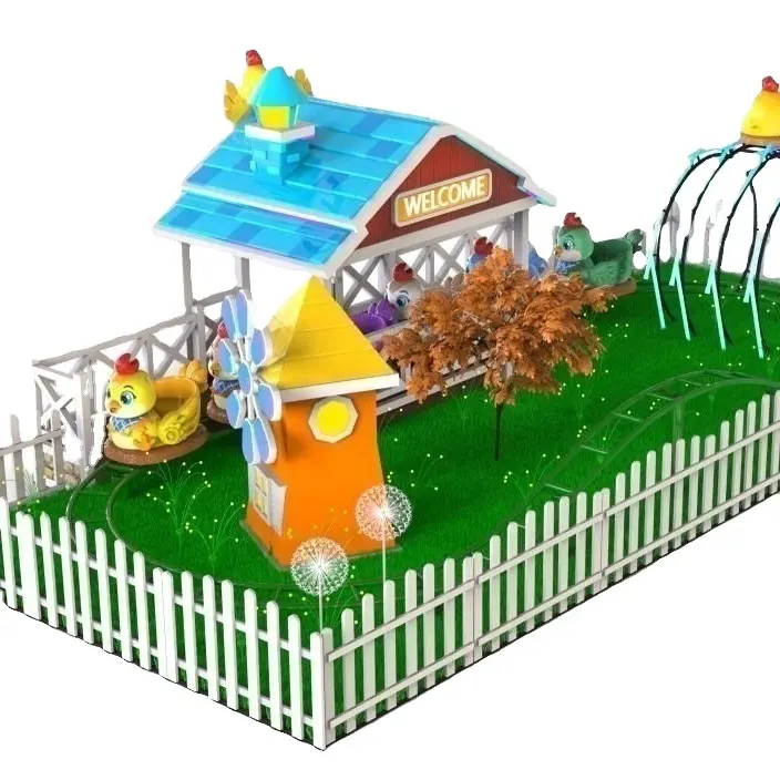 Adorable parc d'attractions mignon mini montagnes russes Usine directement petit poulet montagnes russes kiddie tour à vendre