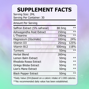Gouttes liquides de safran liposomal directement de l'usine avec extrait de safran pour le métabolisme, l'humeur et la vision - Complément alimentaire - Product Image 2