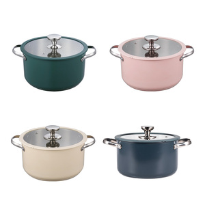 Juego de <span class=keywords><strong>Ollas</strong></span> de Cocina de Acero Inoxidable 304 Rosa, Estilo Coreano, para Sopa Caliente, Apto para Inducción, Venta al Por Mayor Personalizada - Product Image 6