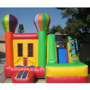 Château gonflable à air chaud avec toboggan et piscine pour fêtes d'anniversaire, château de saut pour enfants - Product Image 1