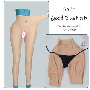 Gerçekçi sahte kedi kalça yastıklı uzun pantolon silikon yapay vajina pantolon Crossdresser göt kalça kalça artırıcı - Product Image 3