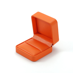 Boîte à bijoux FANXI, boîte à bracelet en cuir PU, couleur orange, emballage personnalisé avec logo, boîte à bijoux - Product Image 2