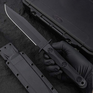 KB EK MODEL 5 EK45 Straight Drop Point Bowie Knife Outdoor Camping Stainless Steel Glass Fiber Handle 4mm Thickness DIY OEM 20cm - Product Image 4