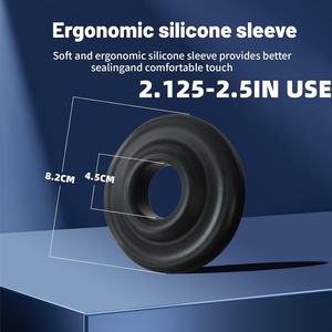 Acryl handpomp voor penis met siliconen hoes, vacuüm masturbatie ring speeltje voor mannen, seksproduct accessoires voor volwassenen. - Product Image 5