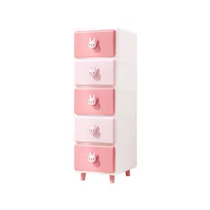 Children Furniture Cartoon Multi-function Baby Toys Cupboard Multi-layer Kids Clothing Cabinet Plastic Storage Drawer