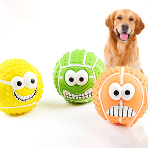 Köpek topu oyuncak köpek çiğneme lastik top temizleme diş köpek çiğnemek Bite dayanıklı oyuncak Pet gıcırtılı oyuncaklar - Product Image 1