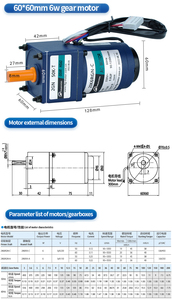 Motor de Inducción de CA Monofásico con Reductor de <span class=keywords><strong>Velocidad</strong></span>, 6W, 220V, 50Hz, Mini Motor de Engranajes <span class=keywords><strong>Variable</strong></span> para Coches Eléctricos - Product Image 2