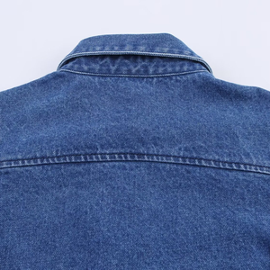 AeeDenim Camicetta <span class=keywords><strong>Chic</strong></span> Vintage da <span class=keywords><strong>Donna</strong></span> a Maniche Lunghe con Ricami, Top Casual in Denim Ecologico - Product Image 6