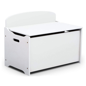 Retro Toy Box Organizer Wooden Toy Box Bench with Safety Hinged Lid Storage Treasure Chest Sturdy Entryway Storage Bench