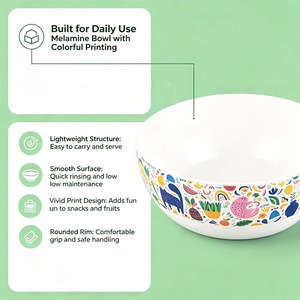 Bol à fruits en mélamine coloré et amusant, grande capacité, plat de service pour la maison et la cuisine, sans dropshipping - Product Image 5