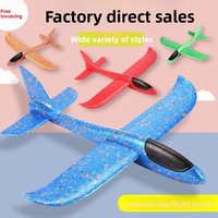 Grand planeur lumineux de 49 cm à lancer à la main, modèle d'avion jouet pour enfants, avec logo personnalisable, idéal pour promotion sur le terrain, cadeau de festival