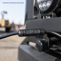Connecteur mâle-femelle M12 étanche IP67 en nylon et laiton 10A pour applications automobiles extérieures
