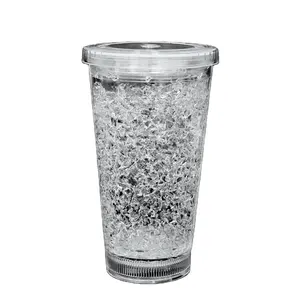 2021 파티 선물 친환경 플라스틱 Led 컵 밀짚 음료 바 나이트 클럽 파티 샴페인 컵 와인 유리 음료 led 컵