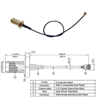 Câble d'extension RF 3G 4G LTE Antenne ADS-B GPS Etc. pour équipement Radio SDR Ham SSMA-Câble mâle/femelle