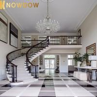 KNOWDOW Villa de luxe Escalier flottant Design Italia Calacatta Viola Marbre blanc Escalier en pierre personnalisé Maison Masion en bois