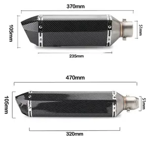 Universal-Aluminium-Legierungs-Schalldämpfer Edelstahl Sport-Auspuff-Schalldämpfer Rohr für Motorrad