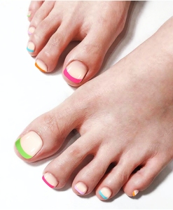MyBeautyNails Venta al por Mayor en Stock Uñas Postizas Francesas Blancas y de Colores para Pies, Puntas de Uñas de Gel Suave, Uñas Postizas - Product Image 6