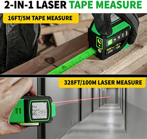 <span class=keywords><strong>Misuratore</strong></span> <span class=keywords><strong>Laser</strong></span> 2-in-1 con Metro a Nastro da 5 Metri Ricaricabile e Mirino <span class=keywords><strong>Laser</strong></span> - Product Image 2