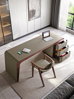 Bureau d'ordinateur moderne de luxe minimaliste italien haut de gamme pour le bureau à domicile avec tiroirs